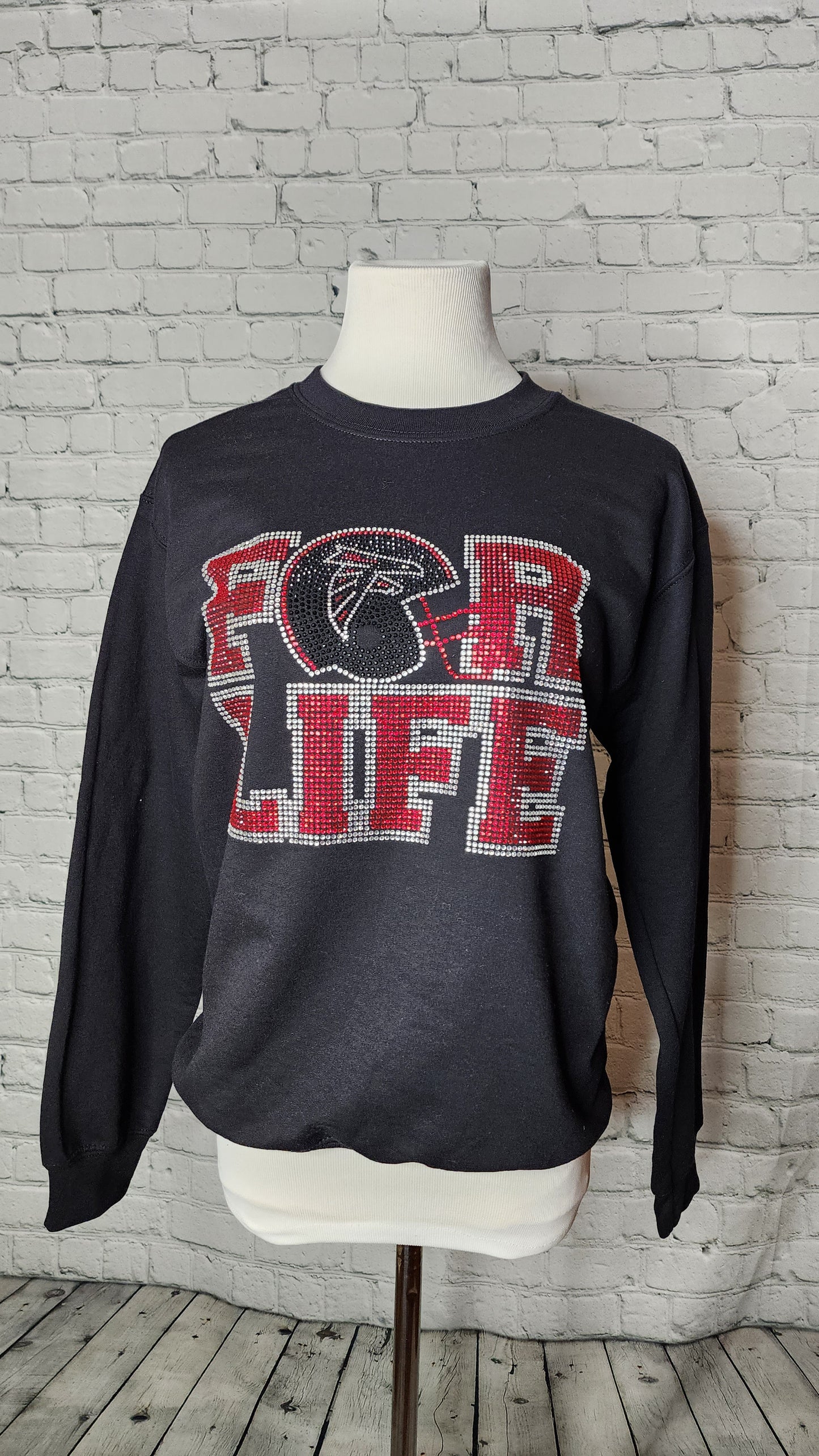 Atlanta Falcons FOR LIFE Rhinestone T-shirt or Sweatshirt