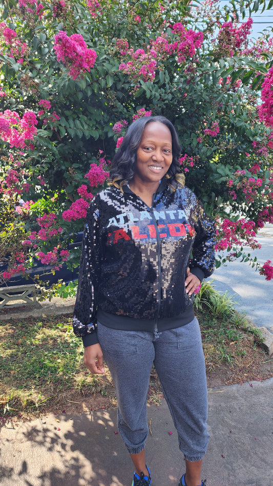 Atlanta Falcons Sequin Bomber Jacket